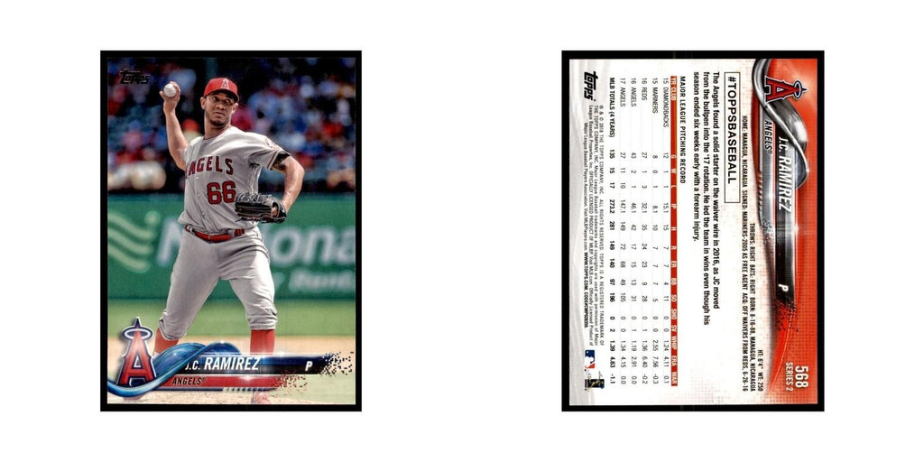 J.C. Ramirez 2018 Topps #586 Los Angeles Angels Baseball Card NM
