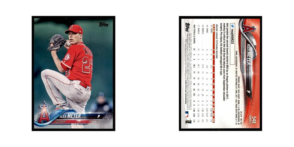 Alex Meyer 2018 Topps #548 Los Angeles Angels Baseball Card NM