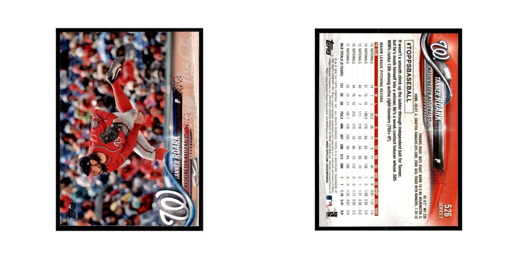 Tanner Roark 2018 Topps #526 Washington Nationals Baseball Card NM