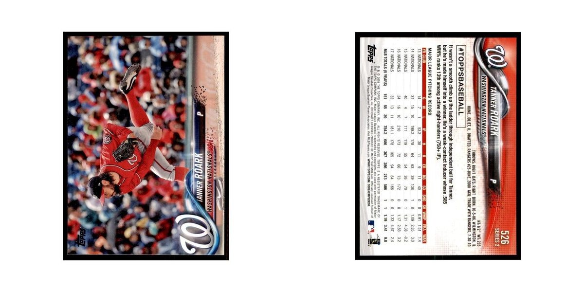 Tanner Roark 2018 Topps #526 Washington Nationals Baseball Card NM