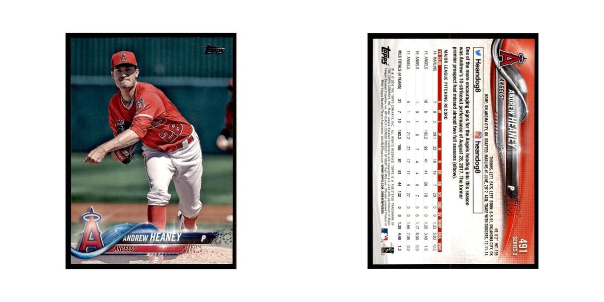 Andrew Heaney 2018 Topps #491 Los Angeles Angels Baseball Card NM