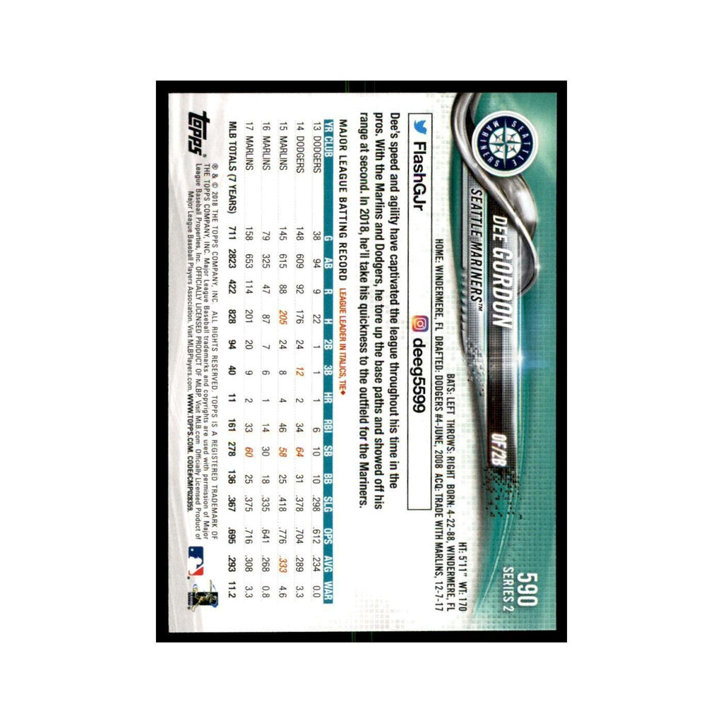 Dee Gordon 2018 Topps #590 Seattle Mariners Baseball Card NM
