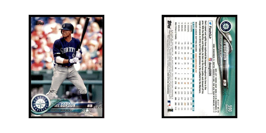 Dee Gordon 2018 Topps #590 Seattle Mariners Baseball Card NM