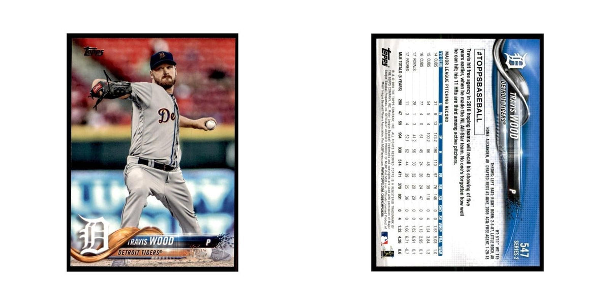 Travis Wood 2018 Topps #547 Detroit Tigers Baseball Card NM