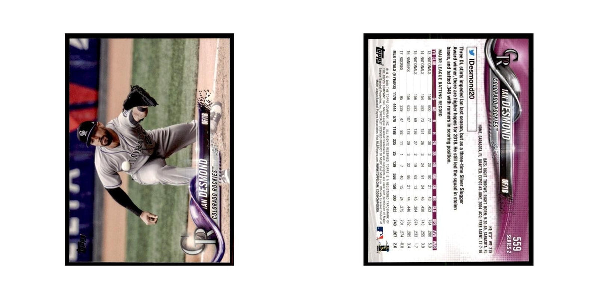 Ian Desmond 2018 Topps #559 Colorado Rockies Baseball Card NM