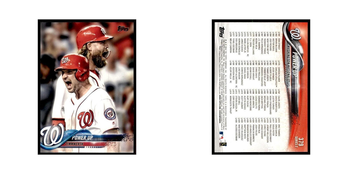 Power Up (Ryan Zimmerman Jayson Werth) 2018 Topps #379 Washington Nationals NM