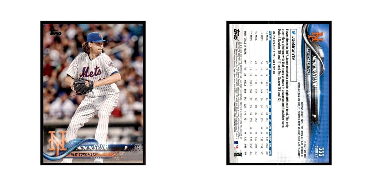 Jacob deGrom 2018 Topps #555 New York Mets Baseball Card NM