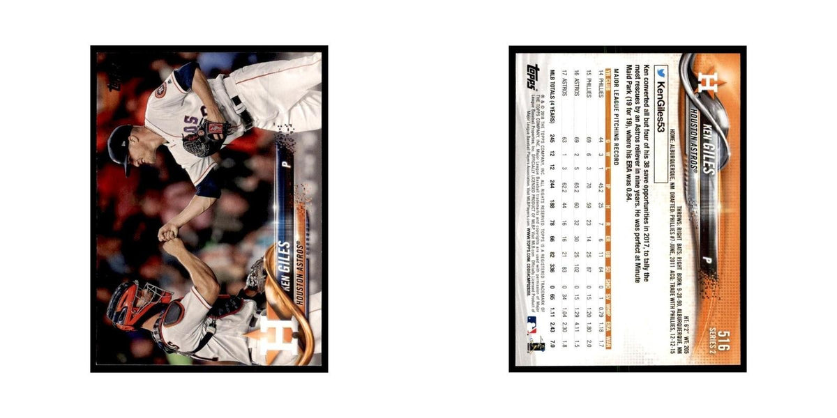 Ken Giles 2018 Topps #516 Houston Astros Baseball Card NM