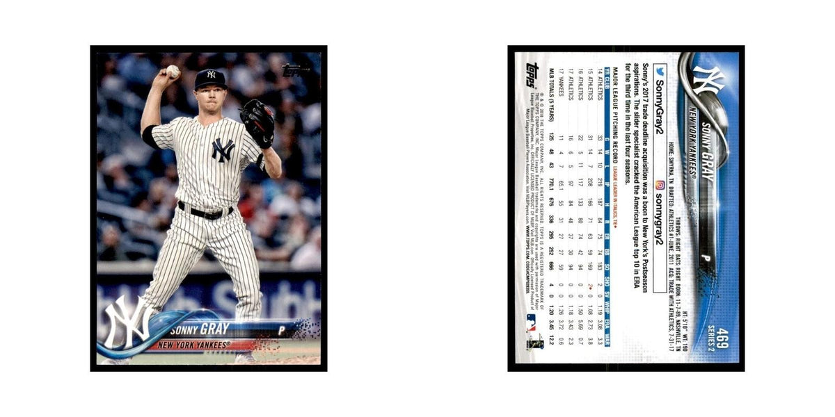 Sonny Gray 2018 Topps #469 New York Yankees Baseball Card NM