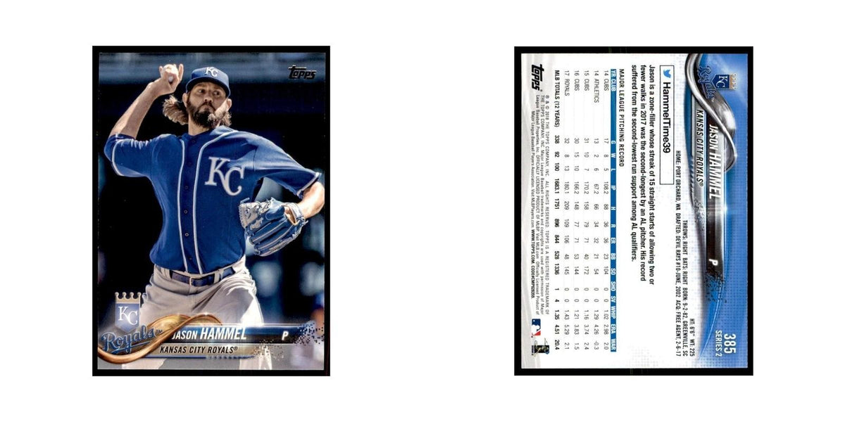 Jason Hammel 2018 Topps #385 Kansas City Royals Baseball Card NM