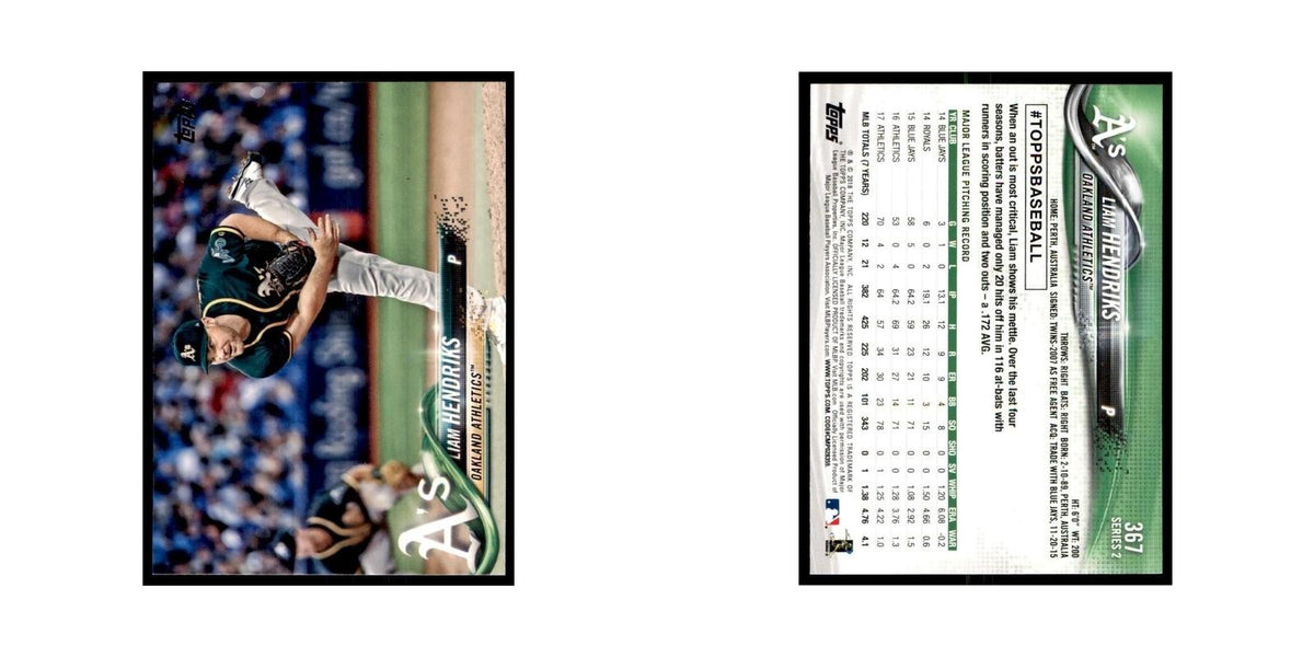 Liam Hendriks 2018 Topps #367 Oakland Athletics Baseball Card NM