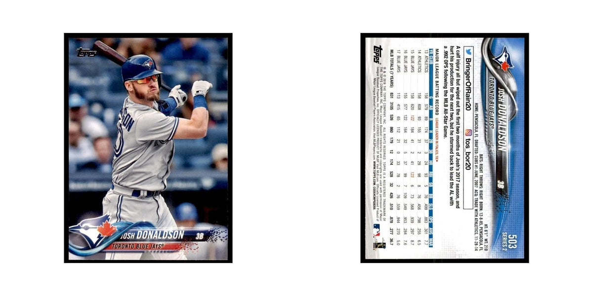 Josh Donaldson 2018 Topps #503 Toronto Blue Jays Baseball Card NM
