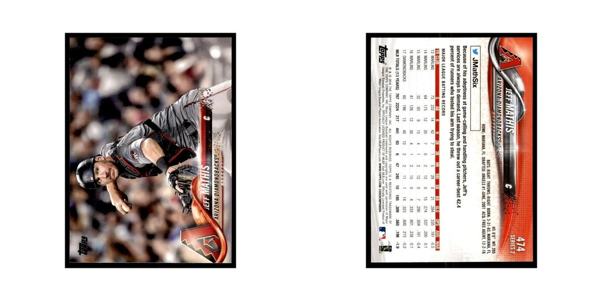 Jeff Mathis 2018 Topps #474 Arizona Diamondbacks Baseball Card NM