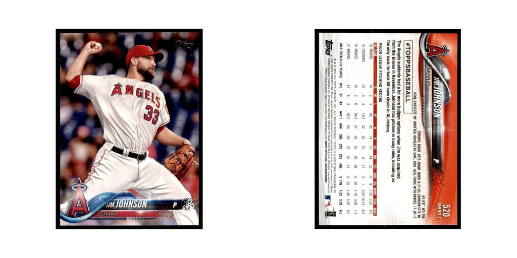 Jim Johnson 2018 Topps #520 Los Angeles Angels Baseball Card NM