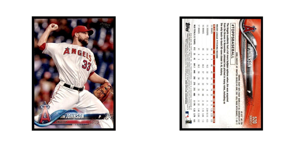 Jim Johnson 2018 Topps #520 Los Angeles Angels Baseball Card NM