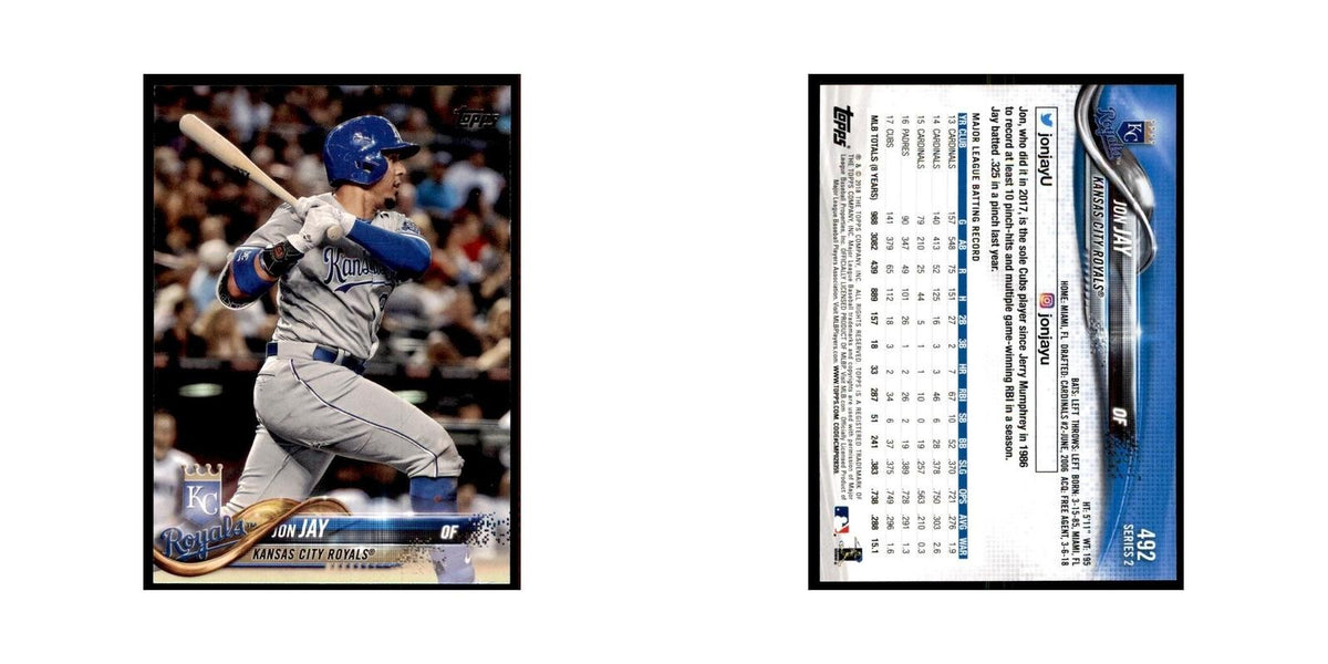Jon Jay 2018 Topps #492 Kansas City Royals Baseball Card NM