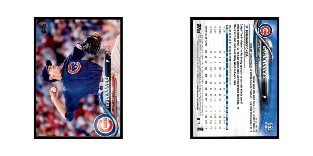 Kyle Hendricks 2018 Topps #552 Chicago Cubs Baseball Card NM