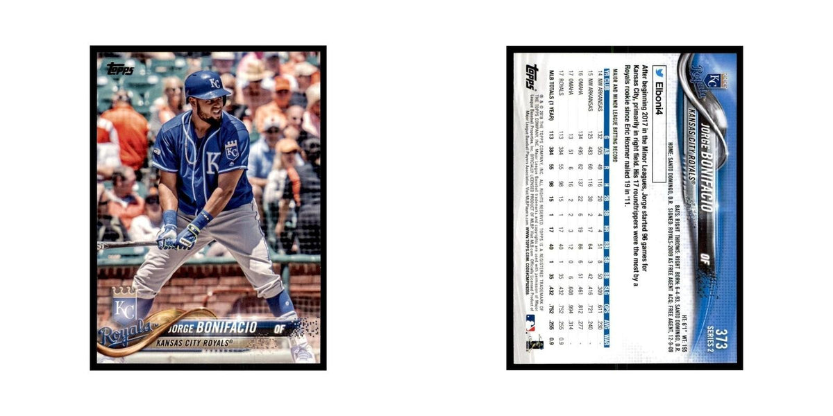 Jorge Bonifacio 2018 Topps #373 Kansas City Royals Baseball Card NM