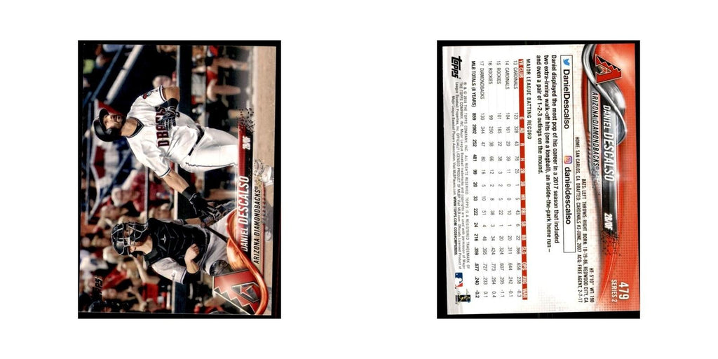 Daniel Descalso 2018 Topps #479 Arizona Diamondbacks Baseball Card NM