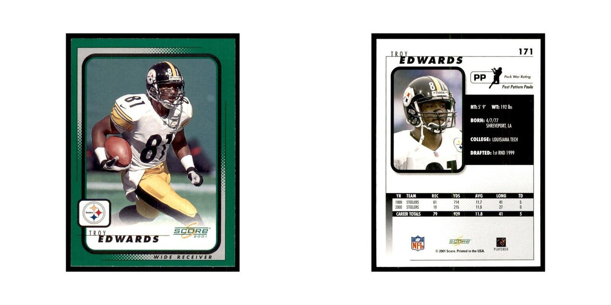 Troy Edwards 2001 Score #171 Football Cards Football Card NM