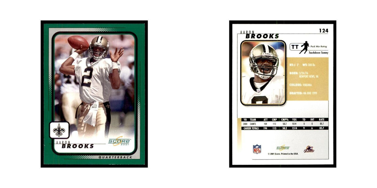 Aaron Brooks 2001 Score #124 Football Cards Football Card NM