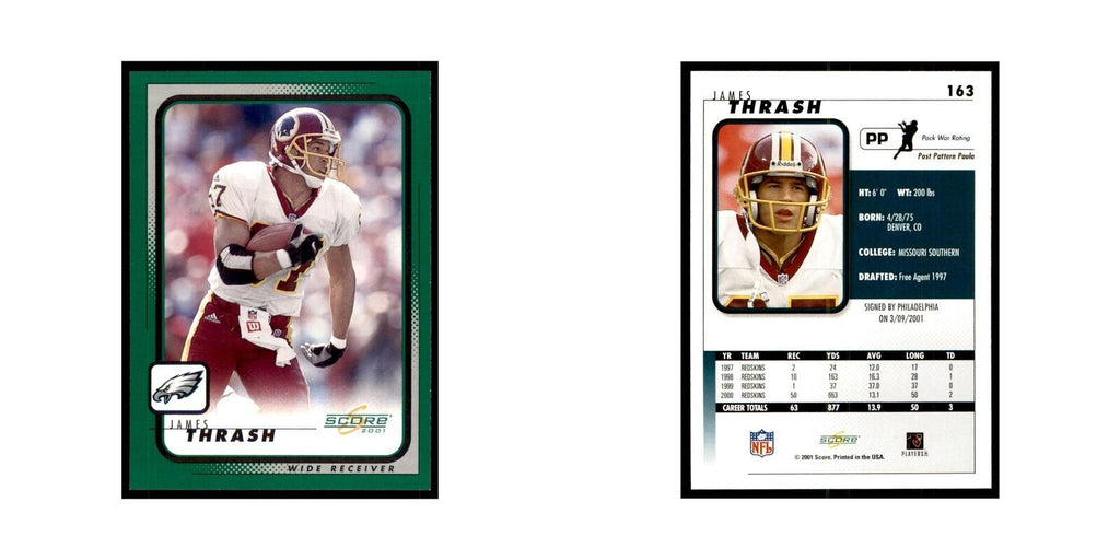 James Thrash 2001 Score #163 Football Cards Football Card NM
