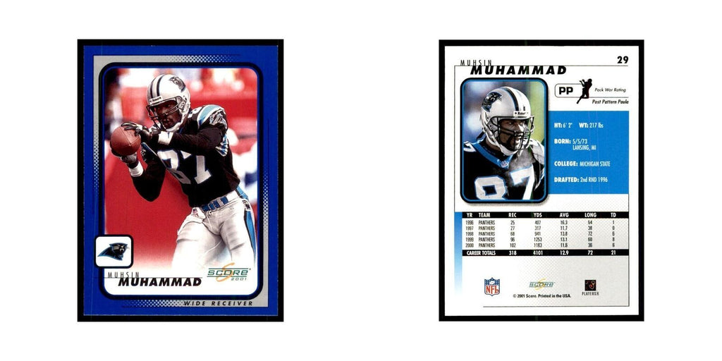 Muhsin Muhammad 2001 Score #29 Football Cards Football Card NM