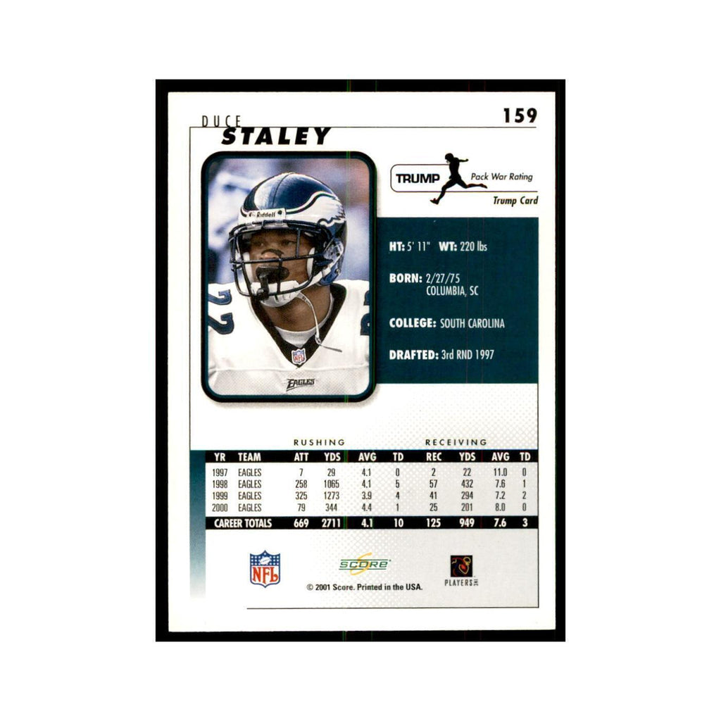 Duce Staley 2001 Score #159 Football Cards Football Card NM