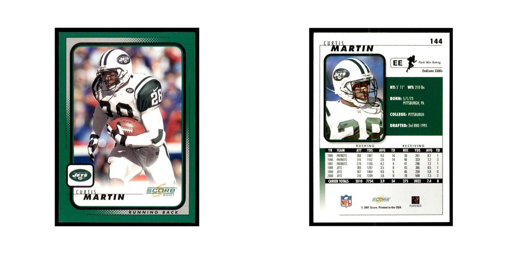 Curtis Martin 2001 Score #144 Football Card NM