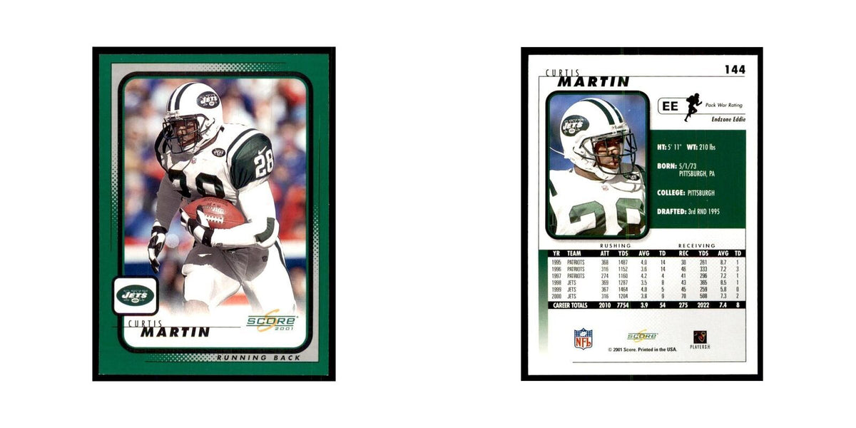 Curtis Martin 2001 Score #144 Football Card NM