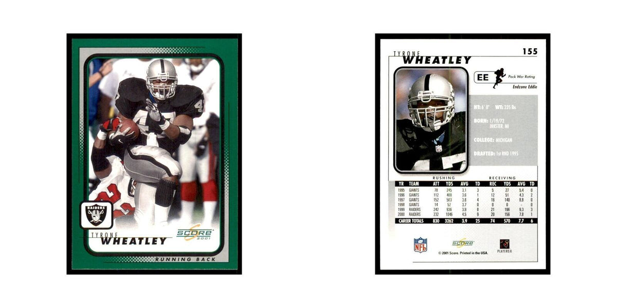 Tyrone Wheatley 2001 Score #155 Football Cards Football Card NM