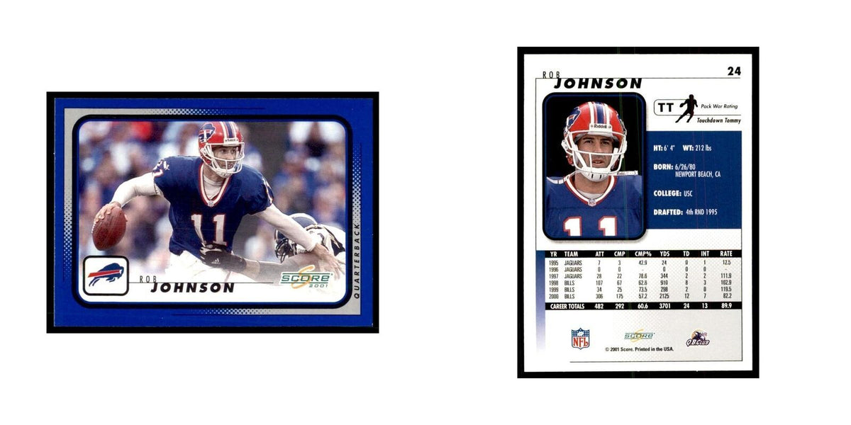 Rob Johnson 2001 Score #24 Football Cards Football Card NM
