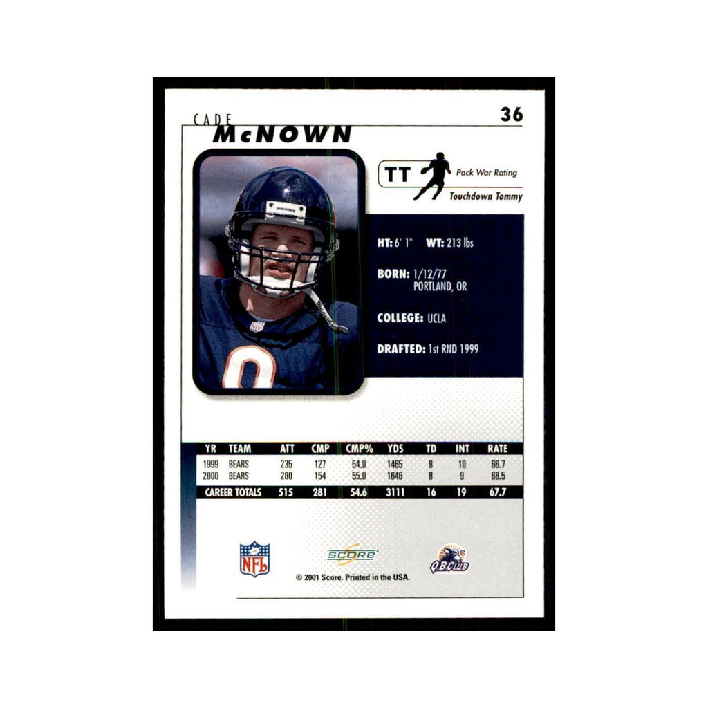 Cade McNown 2001 Score #36 Football Cards Football Card NM