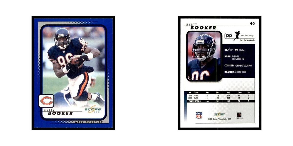 Marty Booker 2001 Score #40 Football Cards Football Card NM
