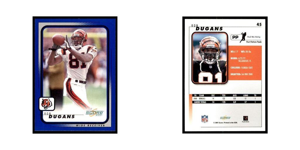 Ron Dugans 2001 Score #45 Football Cards Football Card NM