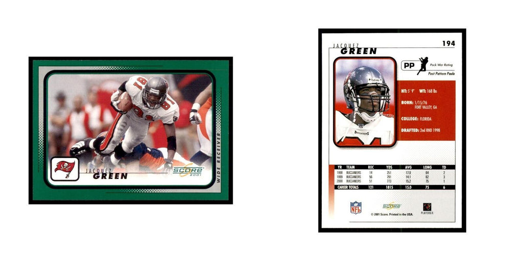 Jacquez Green 2001 Score #194 Football Cards Football Card NM