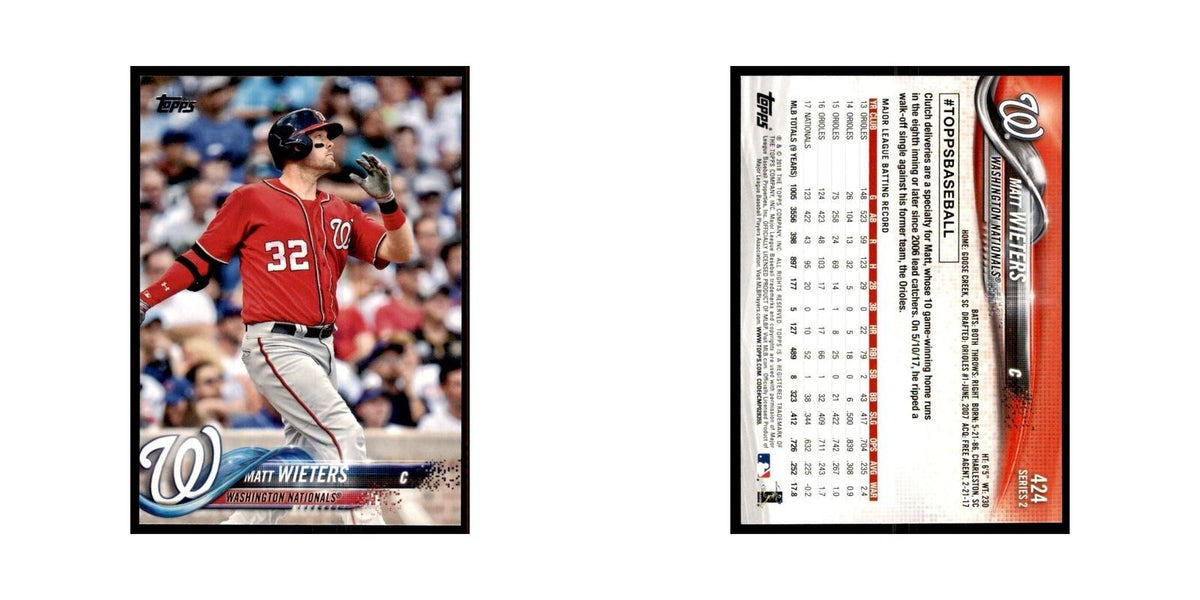 Matt Wieters 2018 Topps #424 Washington Nationals Baseball Card NM