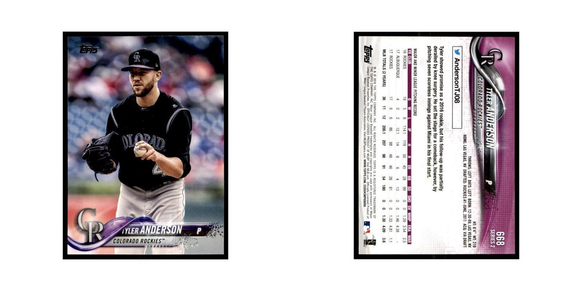 Tyler Anderson 2018 Topps #668 Colorado Rockies Baseball Card NM
