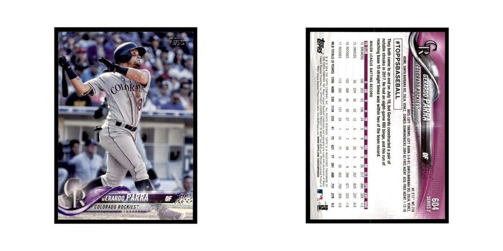 Gerardo Parra 2018 Topps #604 Colorado Rockies Baseball Card NM