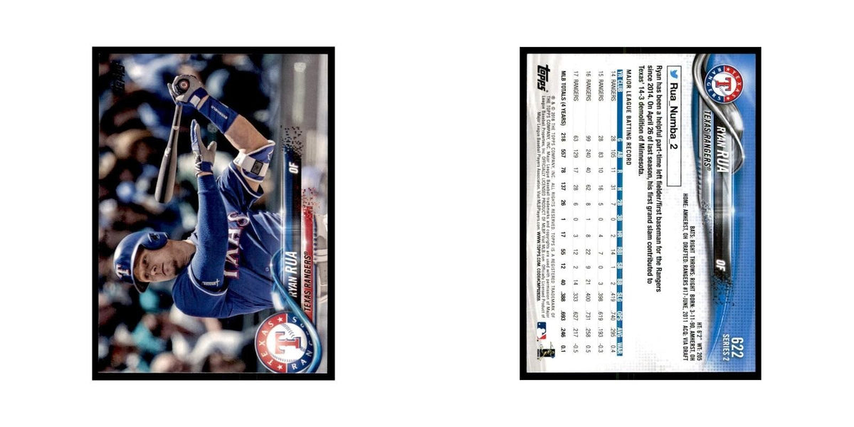 Ryan Rua 2018 Topps #622 Texas Rangers Baseball Card NM