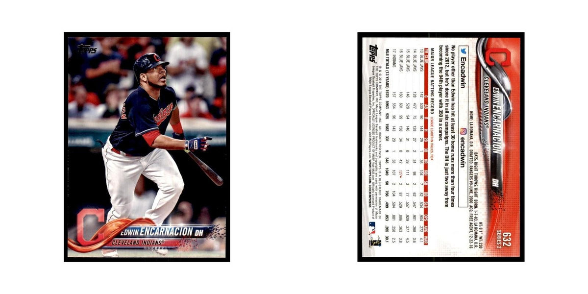 Edwin Encarnacion 2018 Topps #632 Cleveland Indians Baseball Card NM