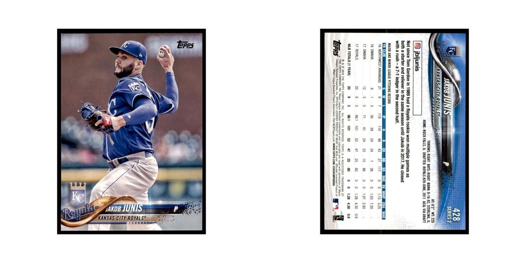Jakob Junis 2018 Topps #428 Kansas City Royals Baseball Card NM