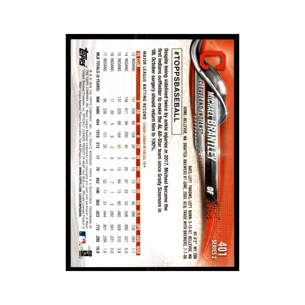 Michael Brantley 2018 Topps #401 Cleveland Indians Baseball Card NM