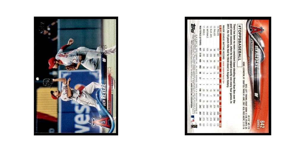 Ben Revere 2018 Topps #642 Los Angeles Angels Baseball Card NM
