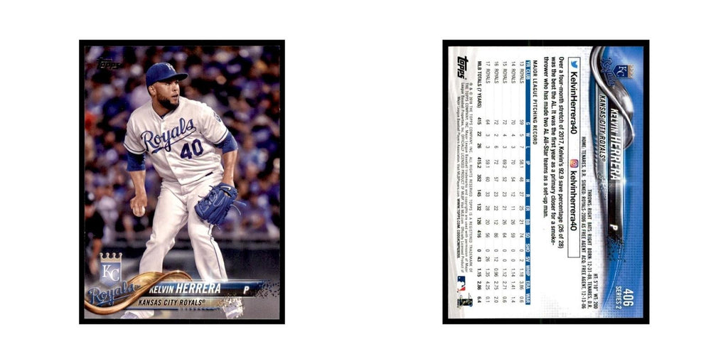 Kelvin Herrera 2018 Topps #406 Kansas City Royals Baseball Card NM