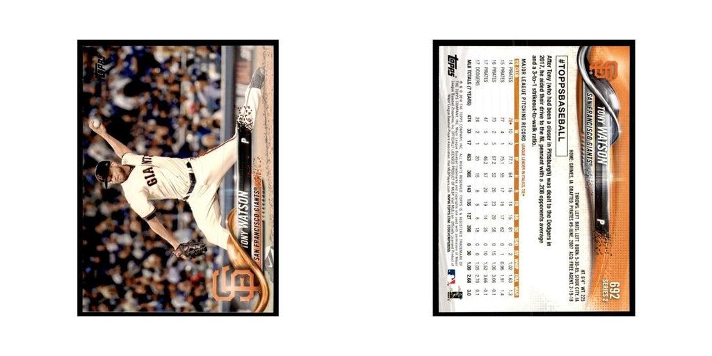 Tony Watson 2018 Topps #692 San Francisco Giants Baseball Card NM