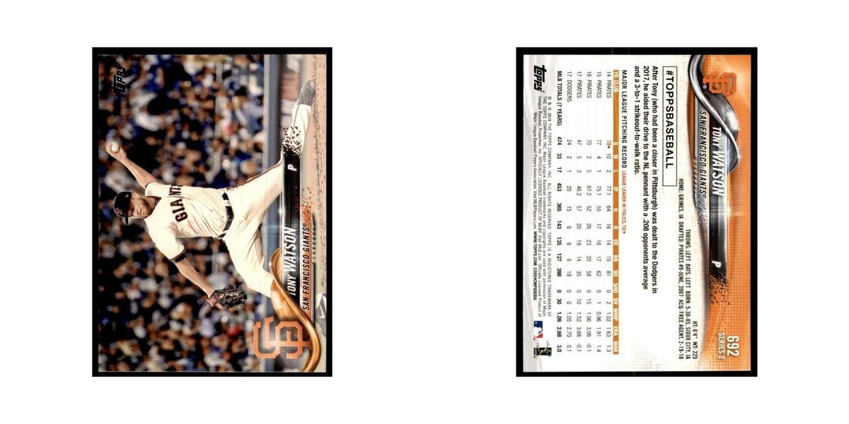 Tony Watson 2018 Topps #692 San Francisco Giants Baseball Card NM