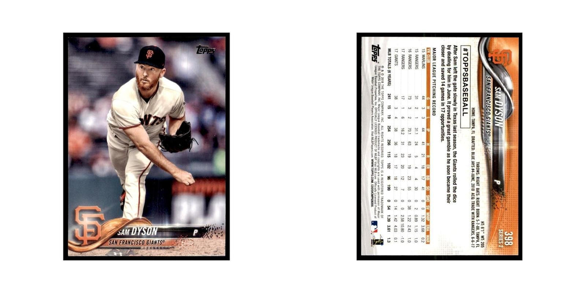 Sam Dyson 2018 Topps #398 San Francisco Giants Baseball Card NM