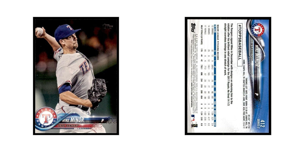 Mike Minor 2018 Topps #412 Texas Rangers Baseball Card NM