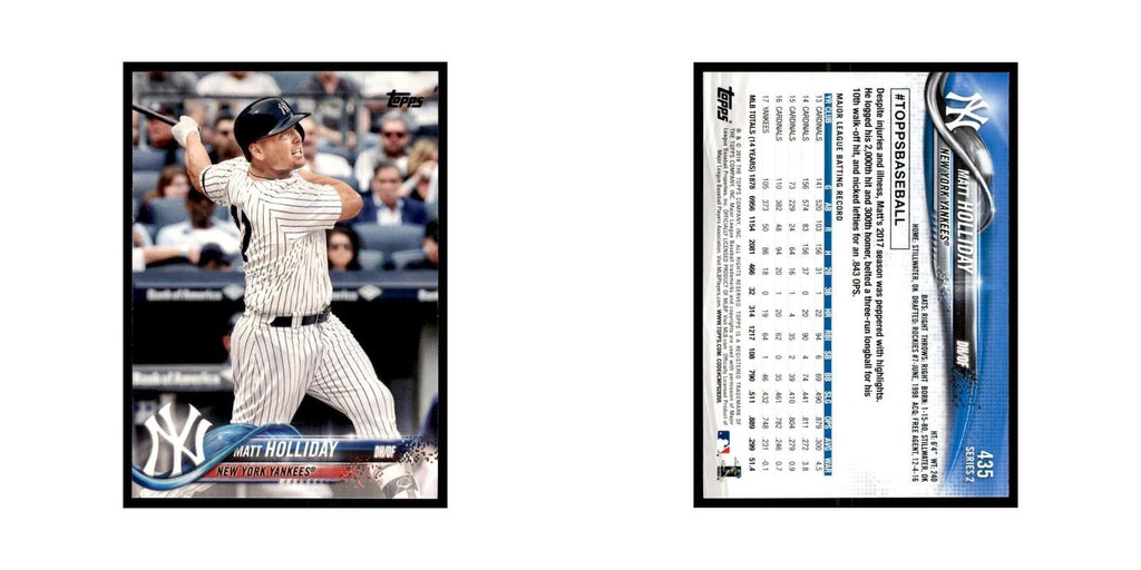 Matt Holliday 2018 Topps #435 New York Yankees Baseball Card NM